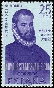 FindYourStampsValue: Pedro Menendez de Aviles