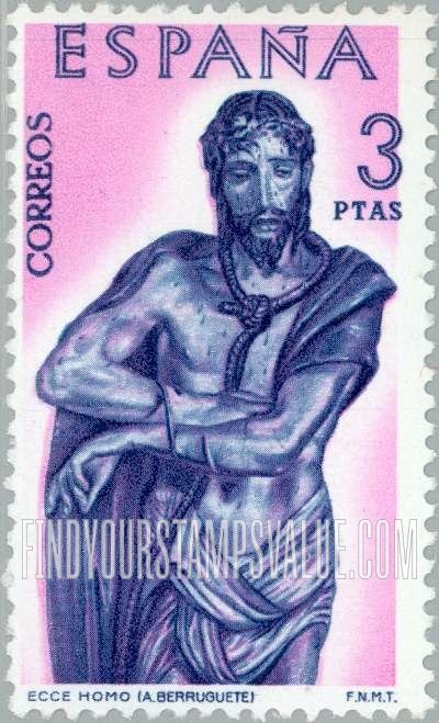 FindYourStampsValue: Berruguete Sculptures: Ecce Homo (Christ)