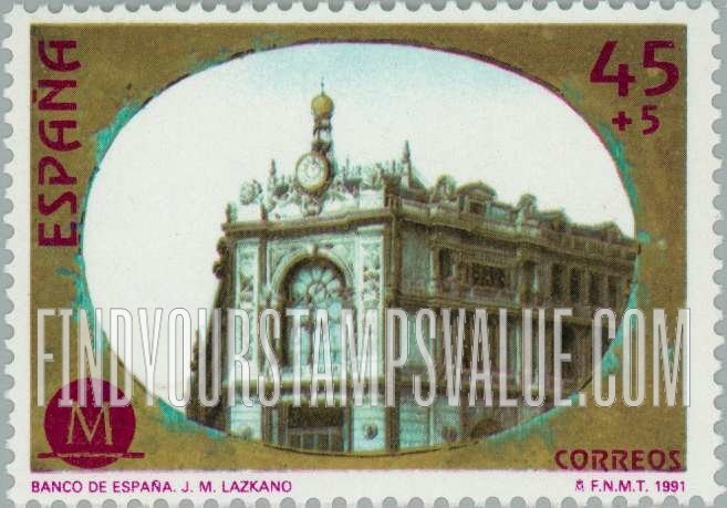 FindYourStampsValue: Semi-Postal: Madrid, European City of Culture, 1992, Bank of Spain