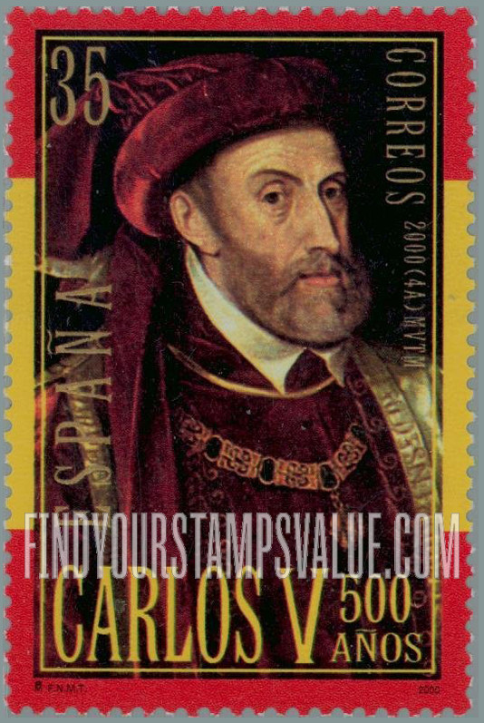 FindYourStampsValue: Holy Roman Emperor Charles V (1500-58)