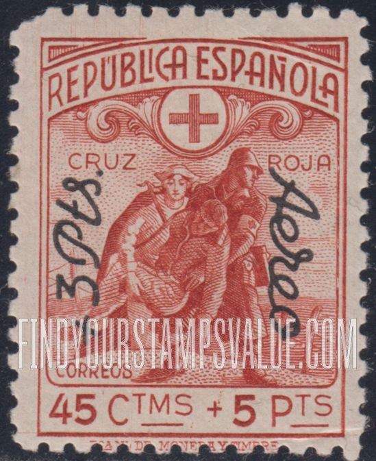 FindYourStampsValue: Air Post Semi-Postal: Nurse and Orderly Carrying Wounded Soldier