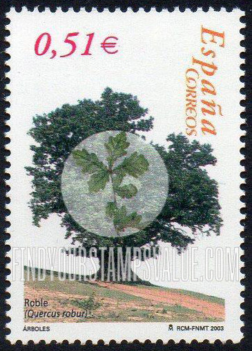 FindYourStampsValue: Trees: Quercus rober