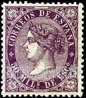 FindYourStampsValue: Provisional Government, Teruel Province: Isabella II (handstampied)