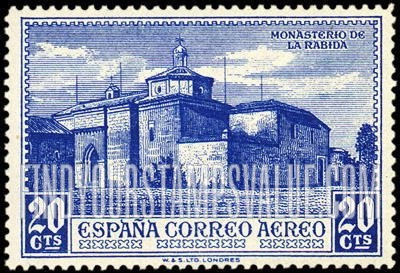 FindYourStampsValue: Air Post: Christopher Columbus, La Rábida Monastery