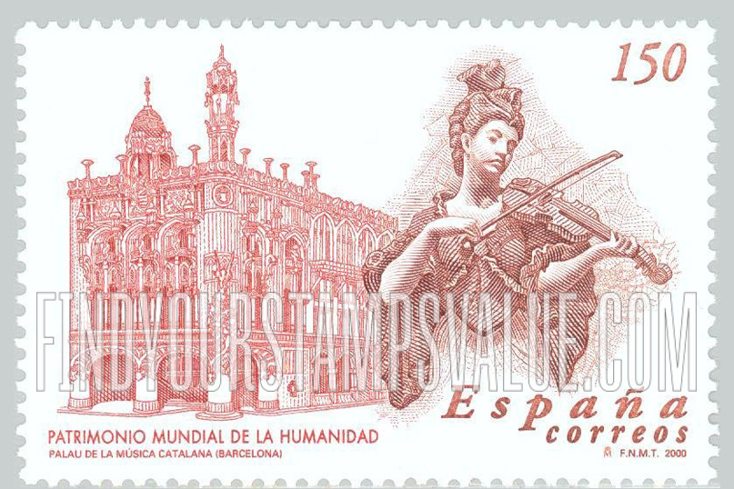 FindYourStampsValue: World Heritage Sites: Catalan Music Palace, Barcelona