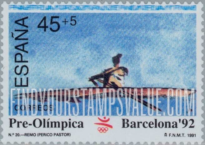 FindYourStampsValue: Semi-Postal: 1992 Summer Olympics, Barcelona, Rowing