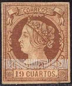 FindYourStampsValue: Kingdom: Isabella II