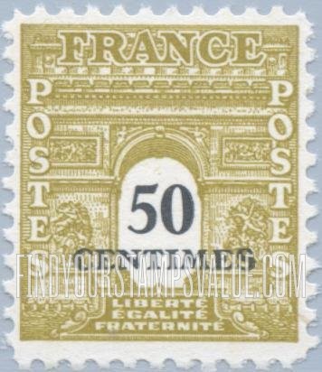 FindYourStampsValue: Arc de Triomphe Type of 1944