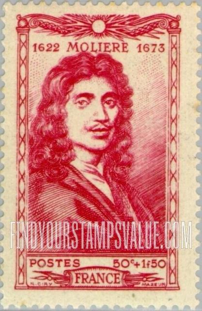 FindYourStampsValue: SEMI-POSTAL - Molière (Jean Baptiste Poquelin)