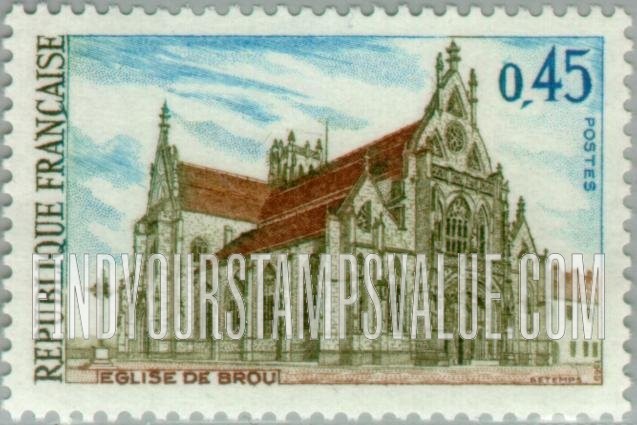 FindYourStampsValue: Church of Brou, Bourg-en-Bresse