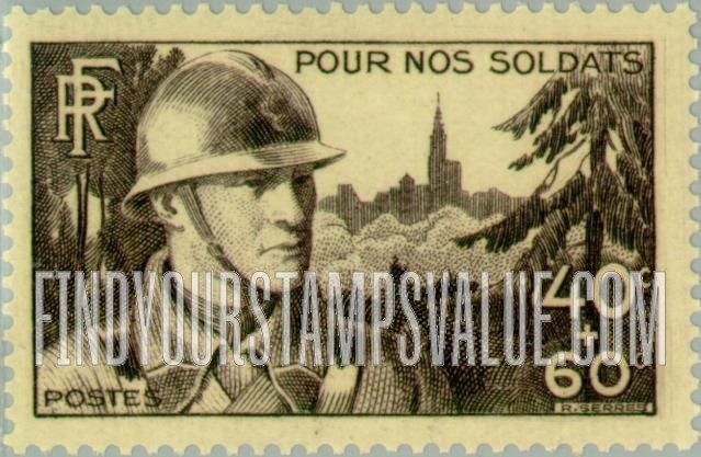 FindYourStampsValue: SEMI-POSTAL - French Soldier