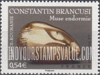 FindYourStampsValue: Sculptures by Constantin Brancusi (1876-1957): Sleeping Muse