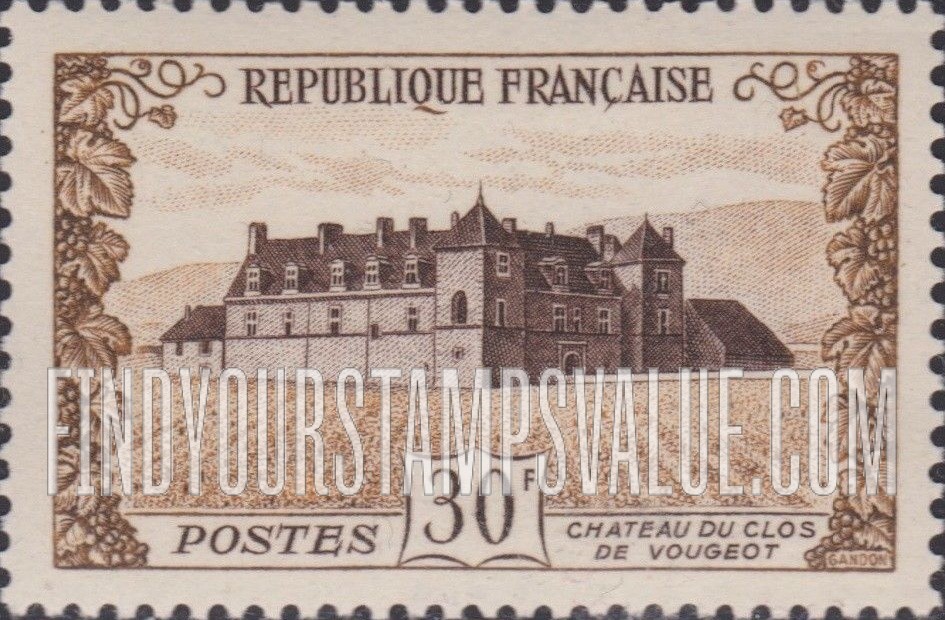 FindYourStampsValue: Chateau du Clos, Vougeot