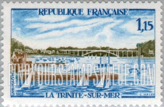FindYourStampsValue: Sailboats in La Trinité-sur-Mer harbor