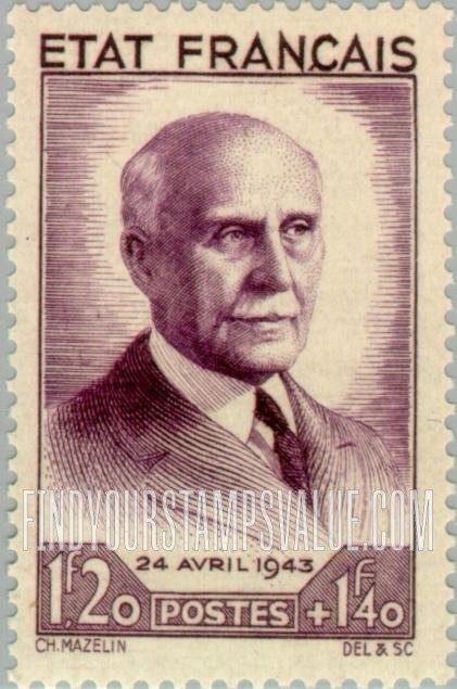 FindYourStampsValue: SEMI-POSTAL - Marshal Pétain