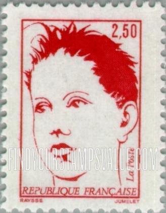 FindYourStampsValue: Proclamation of First French Republic, Bicentennial: Portrait of a Young Man by Martial Raysse