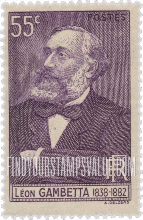 FindYourStampsValue: Léon Gambetta (1838-82), Lawyer and Statesman