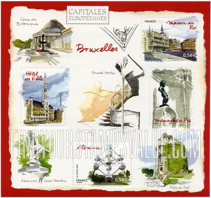 FindYourStampsValue: European Capitals Type of 2002