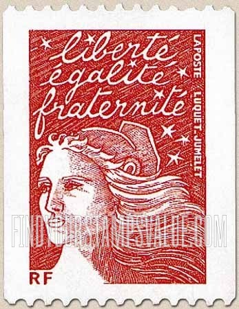 FindYourStampsValue: Marianne Type of 1997 Inscribed “RF” at Lower Left