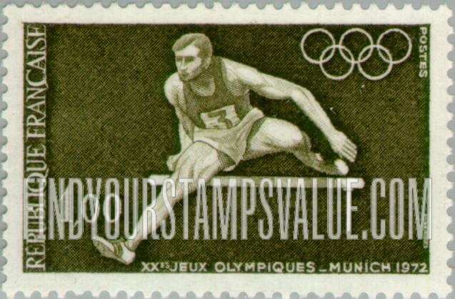 FindYourStampsValue: Hurdler and Olympic Rings