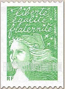 FindYourStampsValue: Marianne Type of 1997 Inscribed “RF” at Lower Left