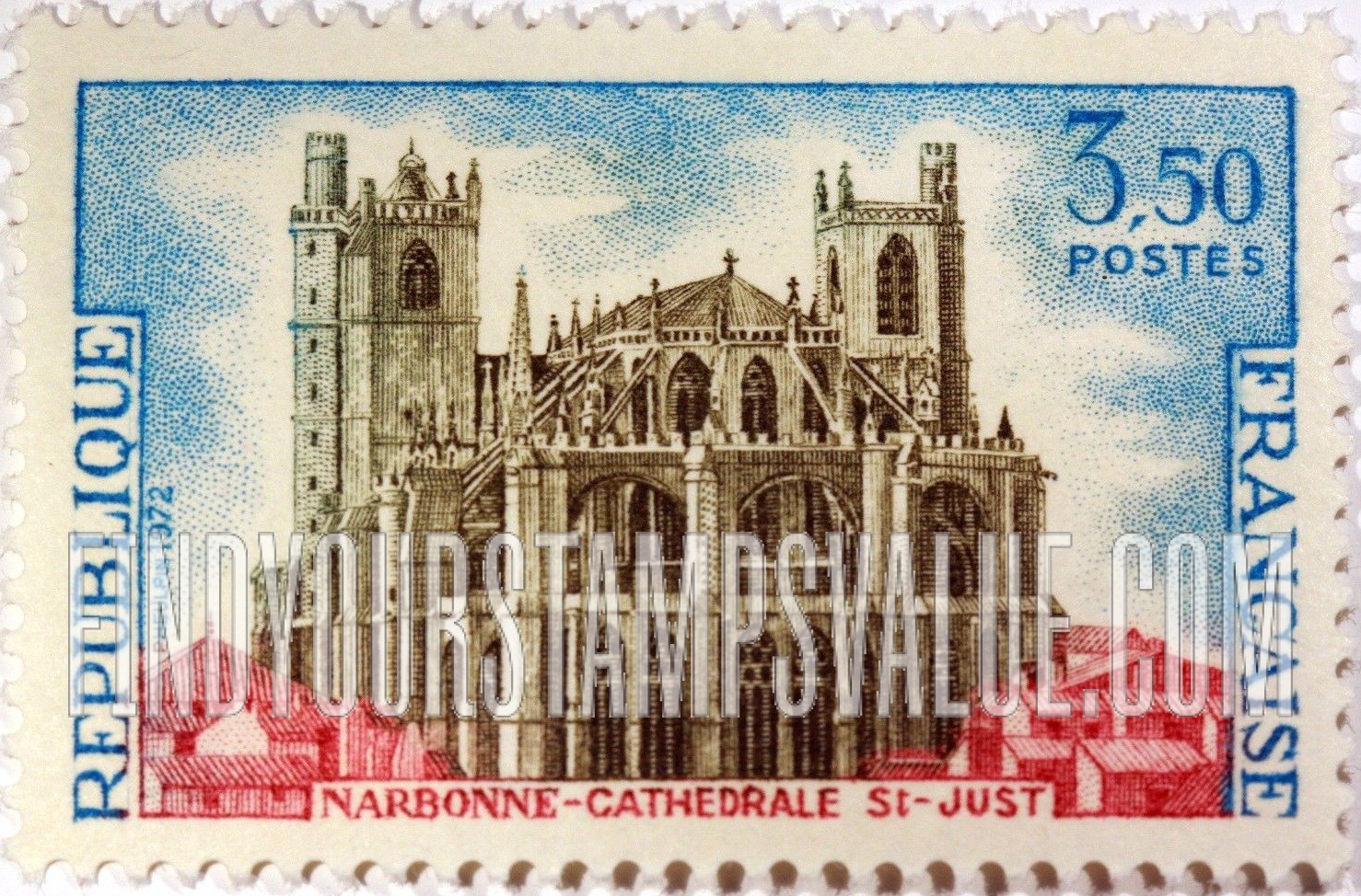 FindYourStampsValue: Saint-Just Cathedral, Narbonne