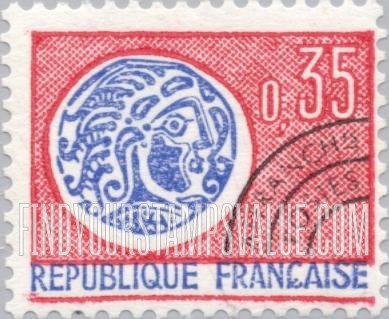 FindYourStampsValue: Gallic Coin: Gallic Coin Type of 1964-66