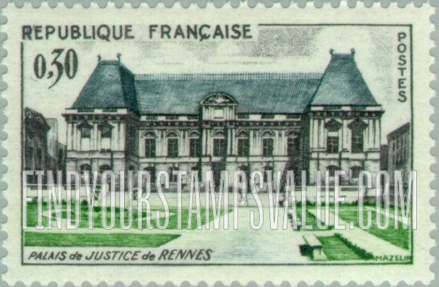 FindYourStampsValue: Palace of Justice, Rennes