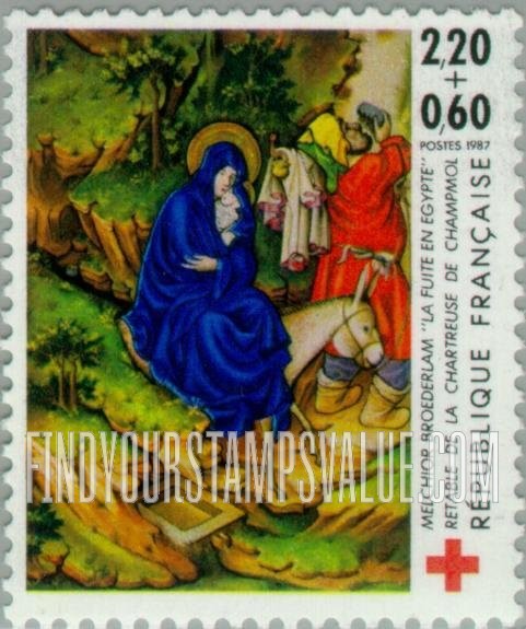 FindYourStampsValue: SEMI-POSTAL - Flight Into Egypt, Retable by Melchior Broederlam