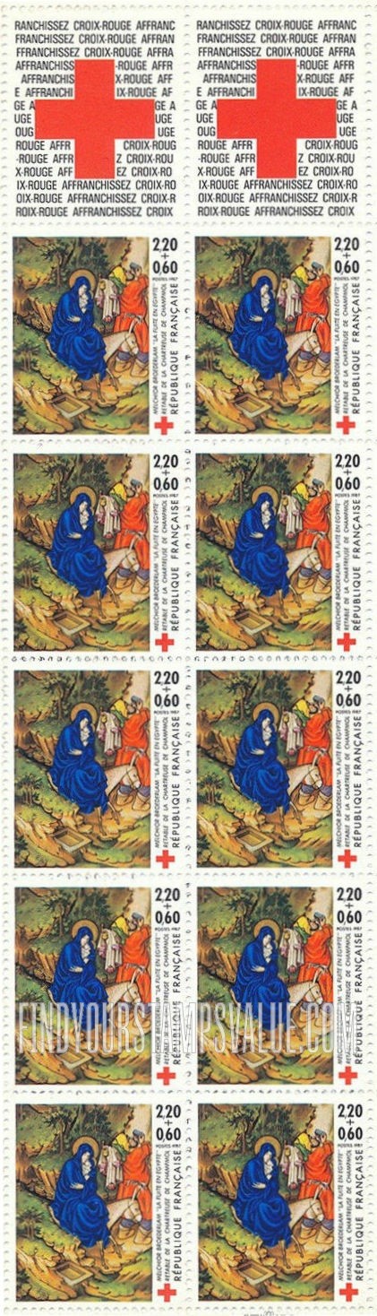 FindYourStampsValue: SEMI-POSTAL - Flight Into Egypt, Retable by Melchior Broederlam