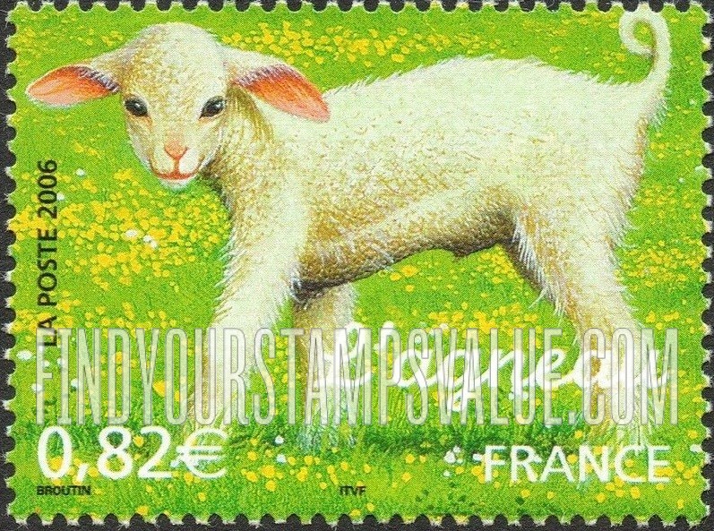 FindYourStampsValue: Young Animals: Lamb, horizontal