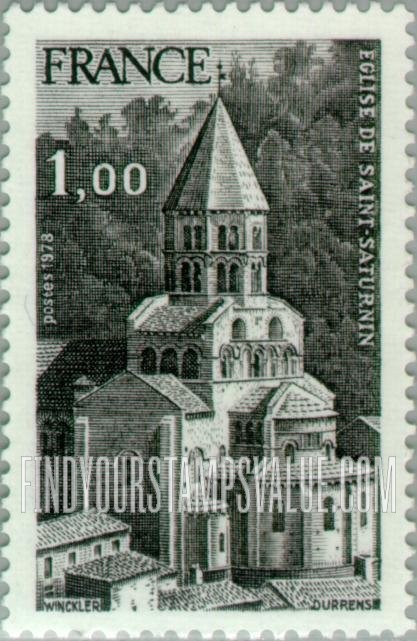 FindYourStampsValue: Tourist Issue: Saint-Saturnin Church
