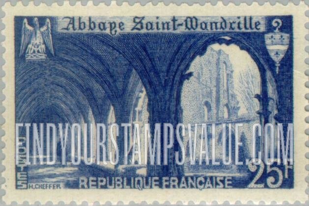FindYourStampsValue: Cloister of St. Wandrille Abbey