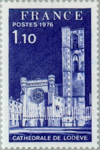 FindYourStampsValue: Tourist Issue: Lodève Cathedral