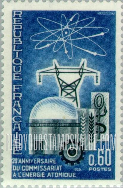 FindYourStampsValue: Atomic Reactor and Diagram, Symbols of Industry, Agriculture and Medicine