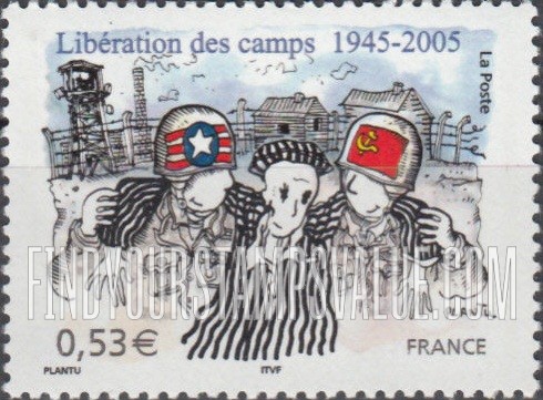FindYourStampsValue: Liberation of Concentration Camp Internees, 60th Anniversary