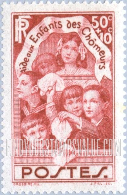 FindYourStampsValue: SEMI-POSTAL - Children of the Unemployed