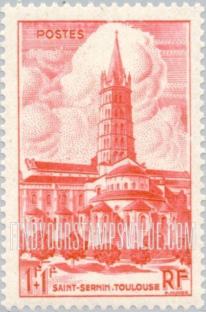 FindYourStampsValue: SEMI-POSTAL - Church of St. Sernin, Toulouse