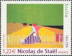 FindYourStampsValue: Art Series: Sicile, by Nicolas de Stael