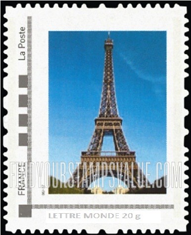 FindYourStampsValue: Personalized Stamp With Country Name on Long Side