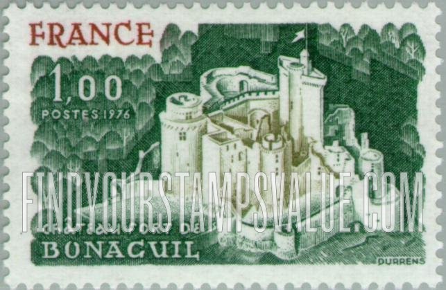 FindYourStampsValue: Tourist Issue: Chateau Fort de Bonaguil