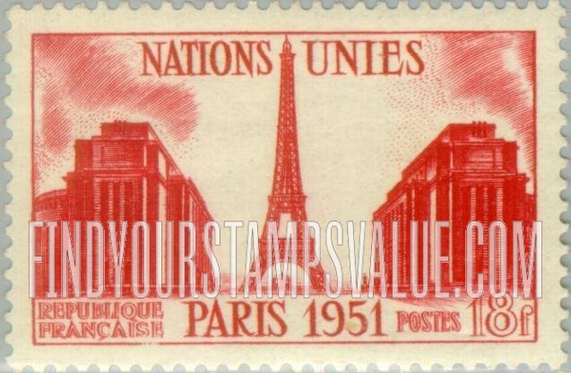 FindYourStampsValue: Chaillot Palace and Eiffel Tower