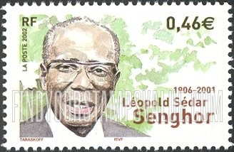 FindYourStampsValue: Léopold Sédar Senghor (1906-2001), President of Senegal, Poet