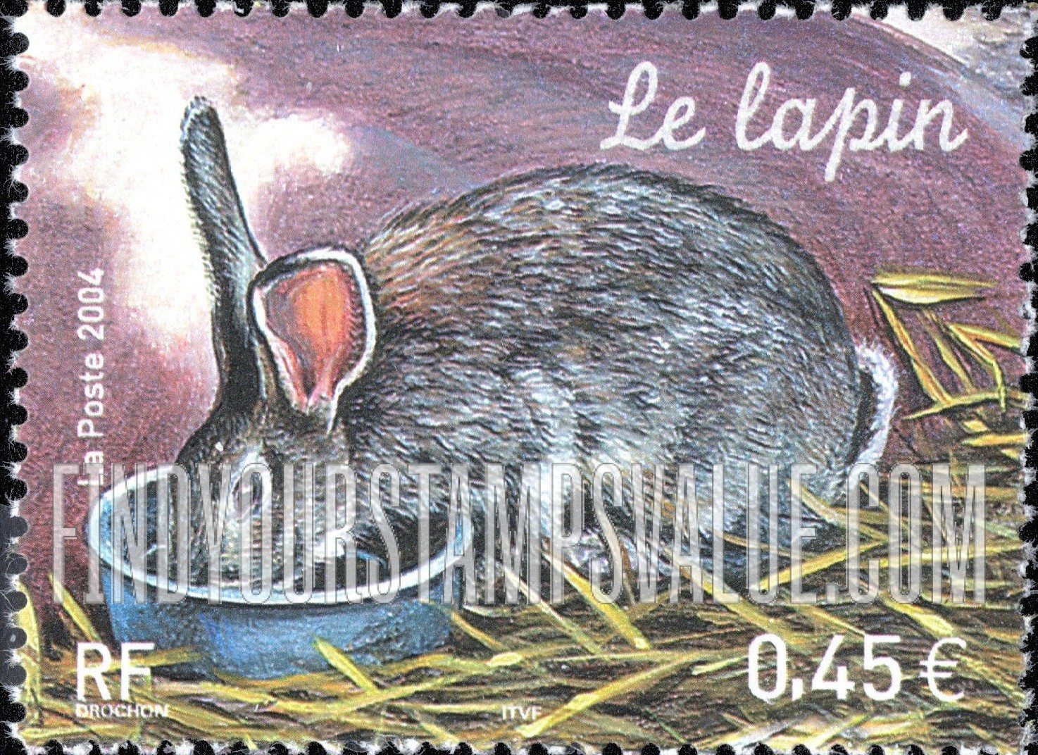 FindYourStampsValue: Farm Animals: Rabbit