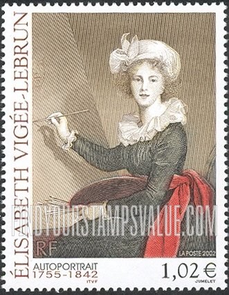 FindYourStampsValue: Art Series: Self-Portrait, by Elisabeth Vigée-Lebrun