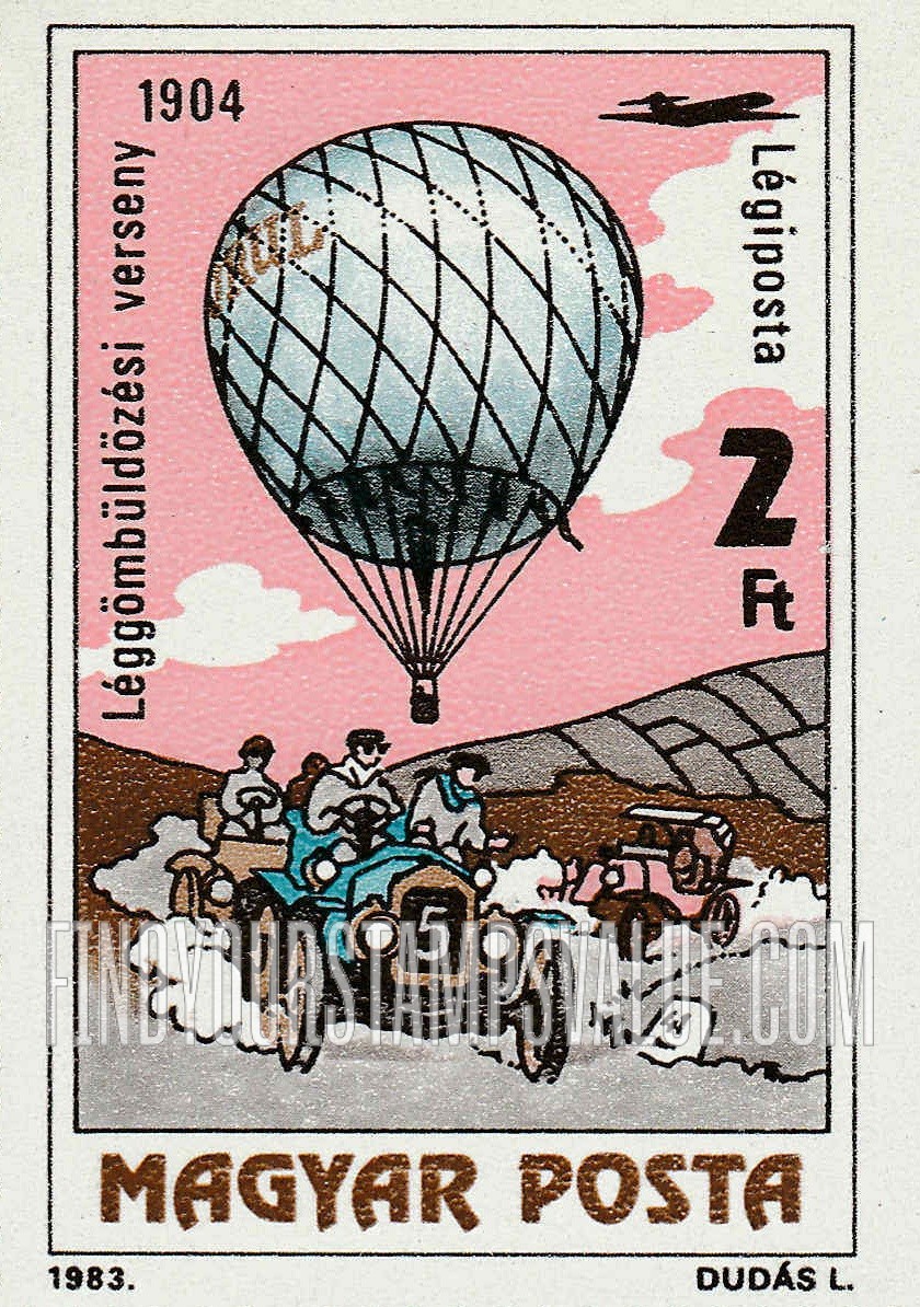 FindYourStampsValue: Manned Flight Bicentenary 1904- Various hot air balloons