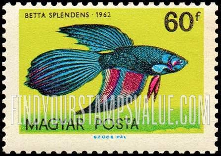 FindYourStampsValue: Tropical Fish: Betta splendens