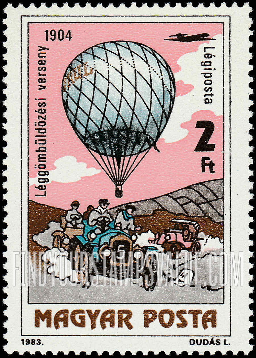 FindYourStampsValue: Manned Flight Bicentenary 1904- Various hot air balloons