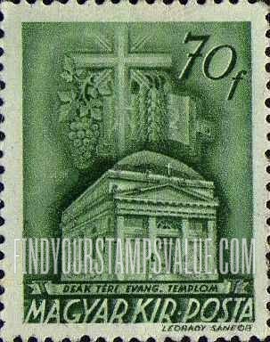 FindYourStampsValue: Deak Square Evangelical Church, Budapest: Types of 1939