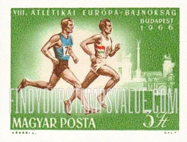 FindYourStampsValue: Long distance runners & Millenium Monument